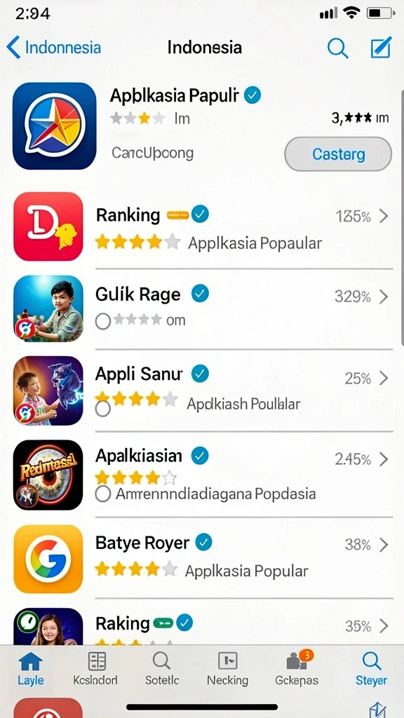 Beragam pilihan permainan yang tersedia.