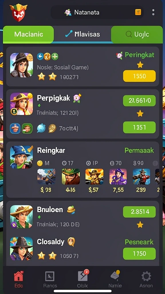 Beragam pilihan permainan yang menghibur.