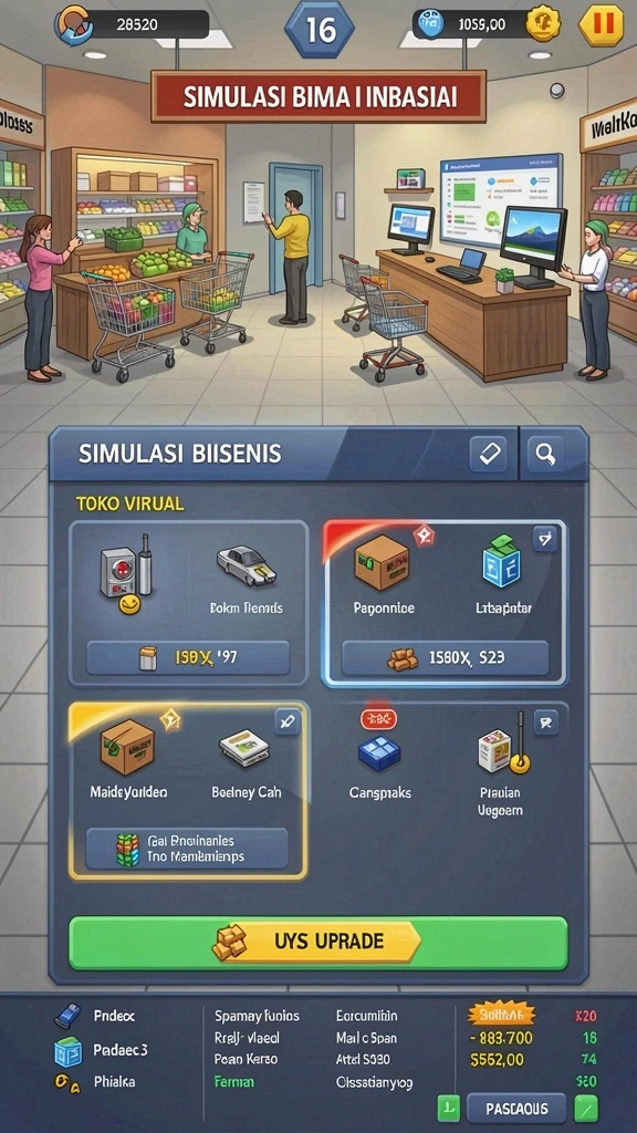 Menu pilihan karakter yang beragam untuk dipilih.