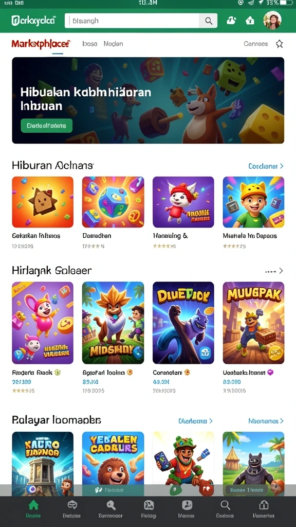 Berbagai mode permainan seru yang bisa dipilih.