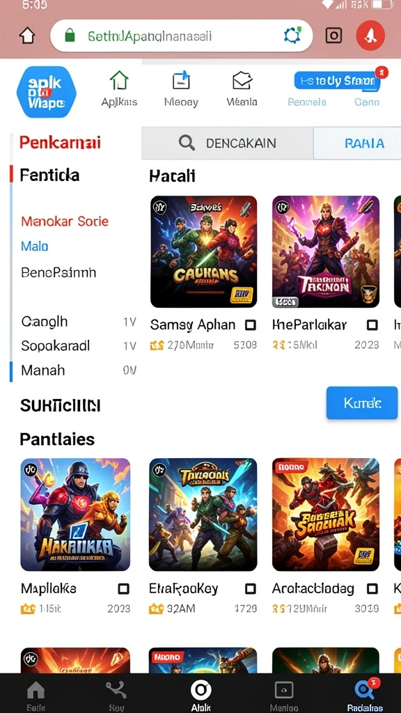 Screenshot kedua menampilkan antarmuka level yang penuh tantangan.