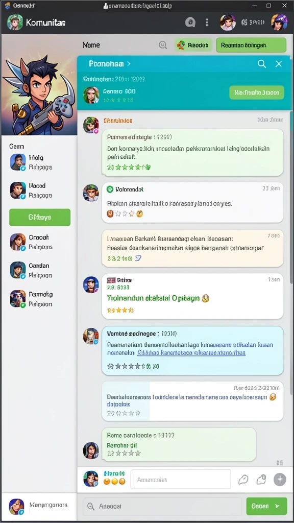 Tampilan menu awal yang menarik dan mudah dinavigasi.